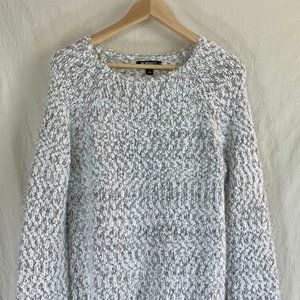 Buffalo David Bitton Pullover Sweater in White/Grey Vegan Wool